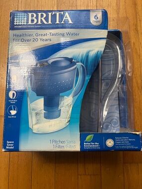 Brita Blue Water Filter Pitcher with Clear Lid